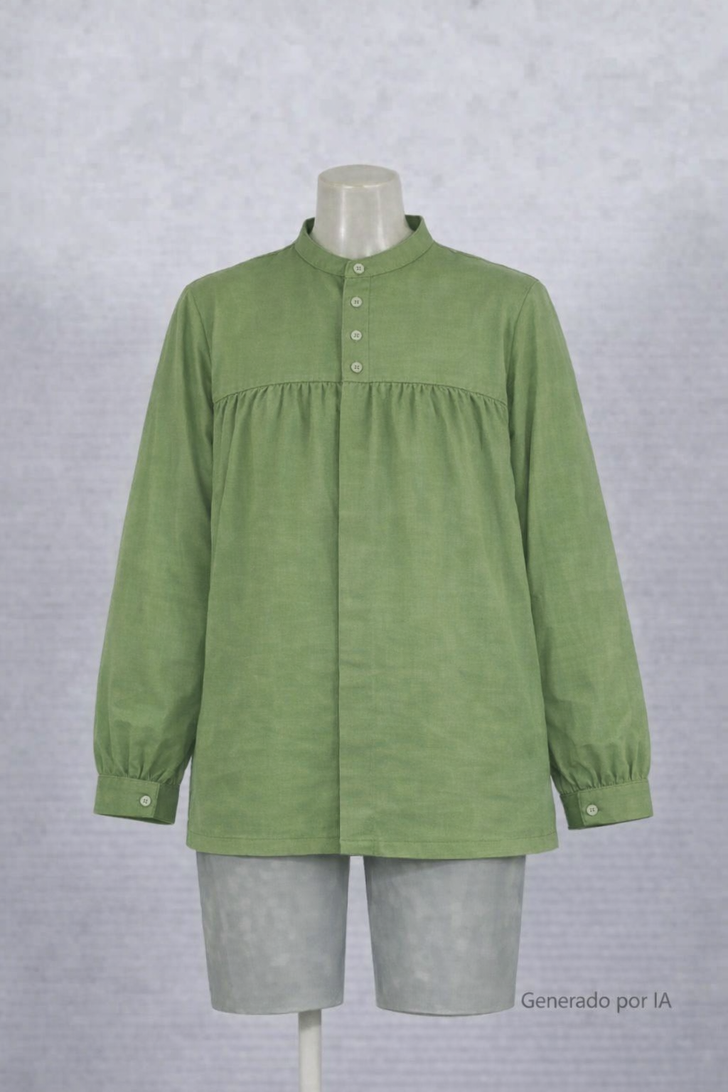 Diseño juvenil y fresco en tono verde pastel, ideal para looks cómodos y versátiles.