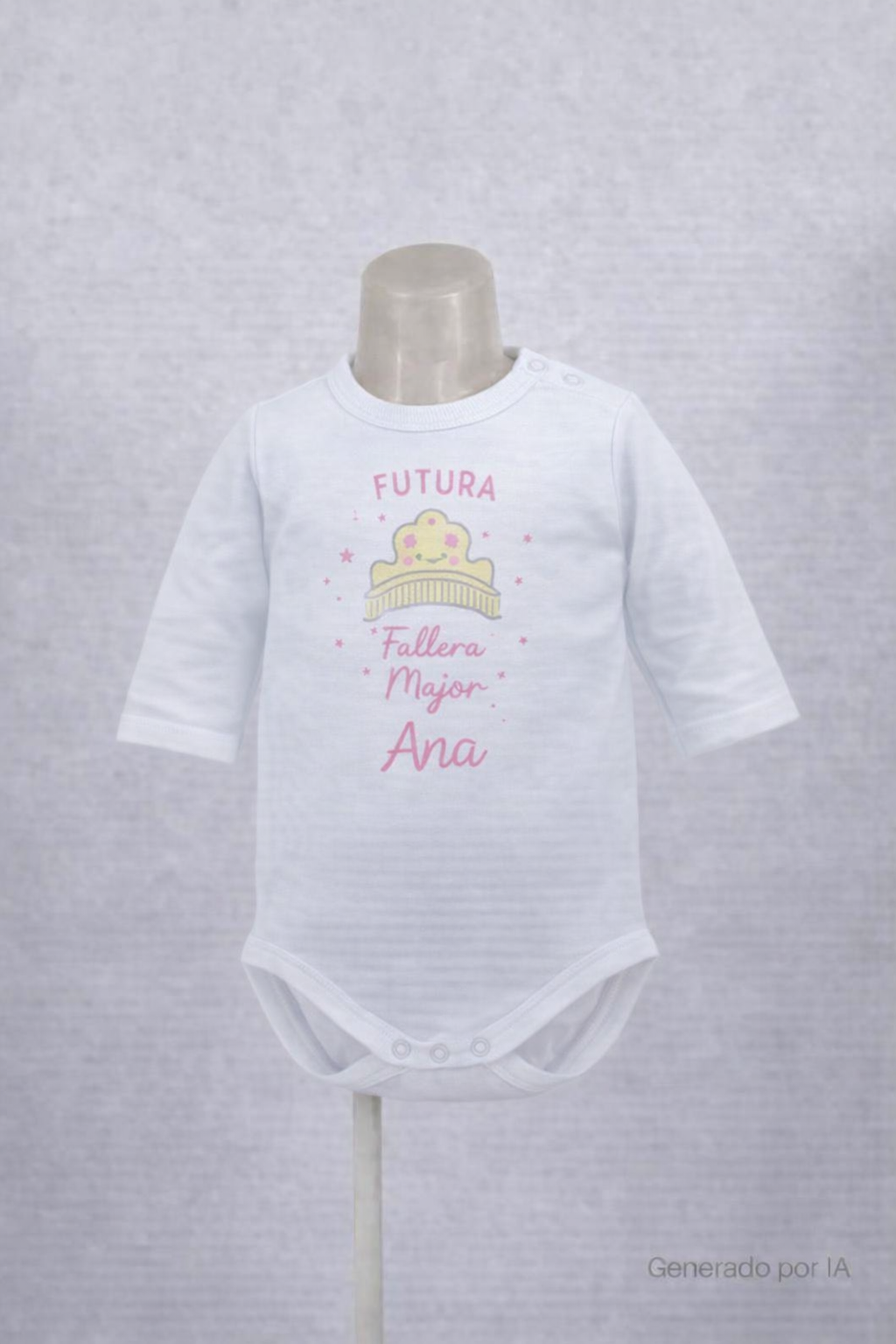 Body personalizado inspirado en la tradición fallera valenciana.